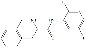 N-(2,5-difluorophenyl)-1,2,3,4-tetrahydroisoquinoline-3-carboxamide 化学構造式