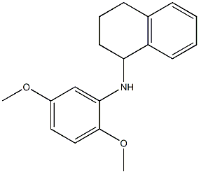 N-(2,5-dimethoxyphenyl)-1,2,3,4-tetrahydronaphthalen-1-amine 化学構造式