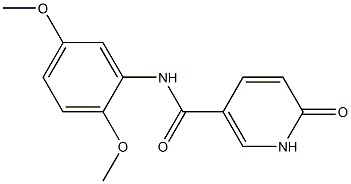 N-(2,5-dimethoxyphenyl)-6-oxo-1,6-dihydropyridine-3-carboxamide 结构式