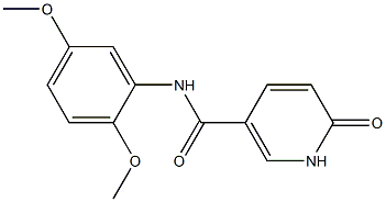 N-(2,5-dimethoxyphenyl)-6-oxo-1,6-dihydropyridine-3-carboxamide,,结构式