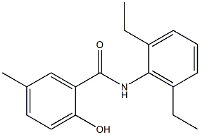 N-(2,6-diethylphenyl)-2-hydroxy-5-methylbenzamide Struktur