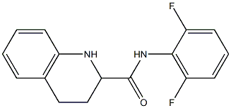 N-(2,6-difluorophenyl)-1,2,3,4-tetrahydroquinoline-2-carboxamide,,结构式