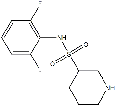 N-(2,6-difluorophenyl)piperidine-3-sulfonamide,,结构式