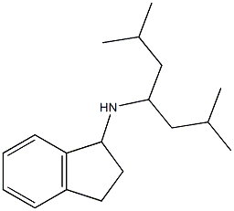 N-(2,6-dimethylheptan-4-yl)-2,3-dihydro-1H-inden-1-amine 结构式