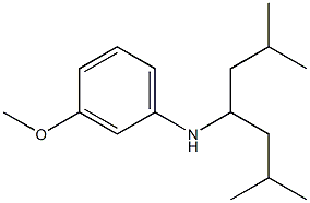 N-(2,6-dimethylheptan-4-yl)-3-methoxyaniline,,结构式