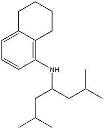 N-(2,6-dimethylheptan-4-yl)-5,6,7,8-tetrahydronaphthalen-1-amine,,结构式