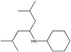 N-(2,6-dimethylheptan-4-yl)cyclohexanamine 化学構造式