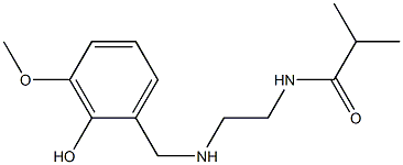 N-(2-{[(2-hydroxy-3-methoxyphenyl)methyl]amino}ethyl)-2-methylpropanamide,,结构式