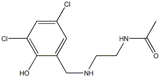 N-(2-{[(3,5-dichloro-2-hydroxyphenyl)methyl]amino}ethyl)acetamide Struktur