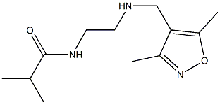 N-(2-{[(3,5-dimethyl-1,2-oxazol-4-yl)methyl]amino}ethyl)-2-methylpropanamide Struktur