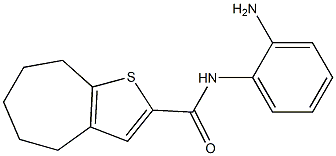 N-(2-aminophenyl)-4H,5H,6H,7H,8H-cyclohepta[b]thiophene-2-carboxamide 化学構造式