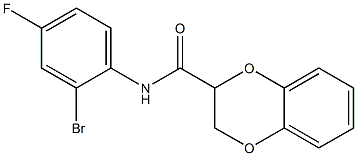 N-(2-bromo-4-fluorophenyl)-2,3-dihydro-1,4-benzodioxine-2-carboxamide Structure