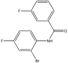 N-(2-bromo-4-fluorophenyl)-3-fluorobenzamide Struktur