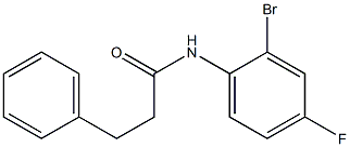 N-(2-bromo-4-fluorophenyl)-3-phenylpropanamide,,结构式