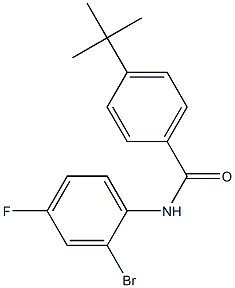 N-(2-bromo-4-fluorophenyl)-4-tert-butylbenzamide Struktur
