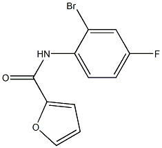 N-(2-bromo-4-fluorophenyl)furan-2-carboxamide 化学構造式