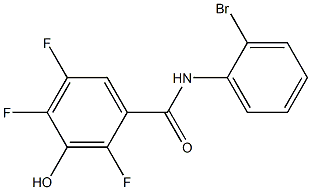 N-(2-bromophenyl)-2,4,5-trifluoro-3-hydroxybenzamide Struktur