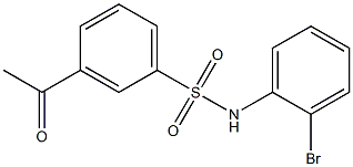 N-(2-bromophenyl)-3-acetylbenzene-1-sulfonamide Structure