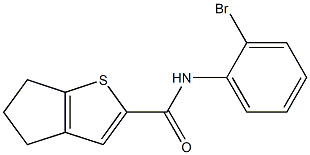 N-(2-bromophenyl)-5,6-dihydro-4H-cyclopenta[b]thiophene-2-carboxamide,,结构式