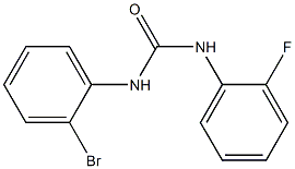 N-(2-bromophenyl)-N'-(2-fluorophenyl)urea Struktur