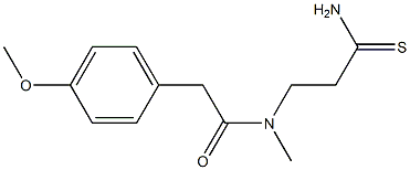 N-(2-carbamothioylethyl)-2-(4-methoxyphenyl)-N-methylacetamide Struktur