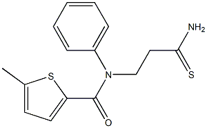 N-(2-carbamothioylethyl)-5-methyl-N-phenylthiophene-2-carboxamide,,结构式