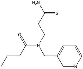 N-(2-carbamothioylethyl)-N-(pyridin-3-ylmethyl)butanamide 结构式