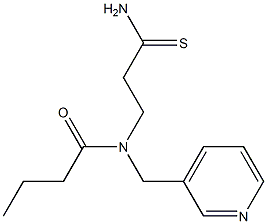 N-(2-carbamothioylethyl)-N-(pyridin-3-ylmethyl)butanamide,,结构式