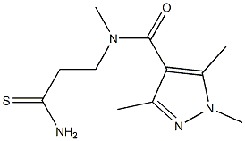 N-(2-carbamothioylethyl)-N,1,3,5-tetramethyl-1H-pyrazole-4-carboxamide Structure
