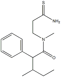 N-(2-carbamothioylethyl)-N,3-dimethyl-2-phenylpentanamide Structure