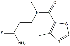 N-(2-carbamothioylethyl)-N,4-dimethyl-1,3-thiazole-5-carboxamide Struktur
