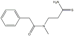 N-(2-carbamothioylethyl)-N-methyl-2-phenylacetamide Struktur