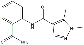 N-(2-carbamothioylphenyl)-1,5-dimethyl-1H-pyrazole-4-carboxamide Struktur