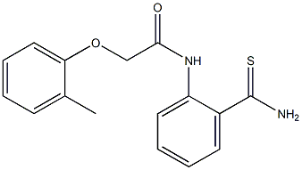 N-(2-carbamothioylphenyl)-2-(2-methylphenoxy)acetamide Structure