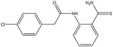 N-(2-carbamothioylphenyl)-2-(4-chlorophenyl)acetamide Structure