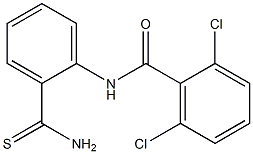 N-(2-carbamothioylphenyl)-2,6-dichlorobenzamide Struktur