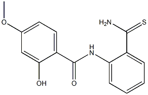 N-(2-carbamothioylphenyl)-2-hydroxy-4-methoxybenzamide Struktur