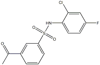 N-(2-chloro-4-fluorophenyl)-3-acetylbenzene-1-sulfonamide Structure