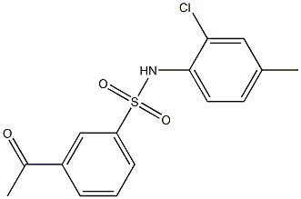 N-(2-chloro-4-methylphenyl)-3-acetylbenzene-1-sulfonamide Structure