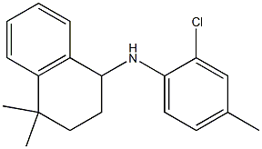 N-(2-chloro-4-methylphenyl)-4,4-dimethyl-1,2,3,4-tetrahydronaphthalen-1-amine 化学構造式