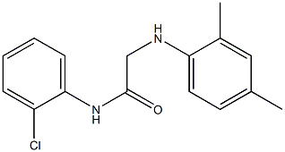 N-(2-chlorophenyl)-2-[(2,4-dimethylphenyl)amino]acetamide 化学構造式