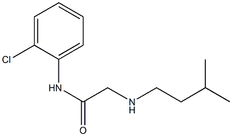 N-(2-chlorophenyl)-2-[(3-methylbutyl)amino]acetamide 化学構造式