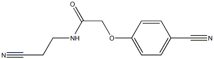 N-(2-cyanoethyl)-2-(4-cyanophenoxy)acetamide Struktur