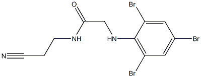 N-(2-cyanoethyl)-2-[(2,4,6-tribromophenyl)amino]acetamide Structure