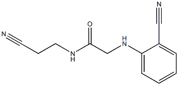 N-(2-cyanoethyl)-2-[(2-cyanophenyl)amino]acetamide Struktur
