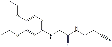 N-(2-cyanoethyl)-2-[(3,4-diethoxyphenyl)amino]acetamide 化学構造式
