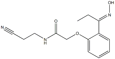 N-(2-cyanoethyl)-2-{2-[(1E)-N-hydroxypropanimidoyl]phenoxy}acetamide Structure