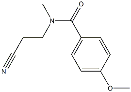 N-(2-cyanoethyl)-4-methoxy-N-methylbenzamide 化学構造式