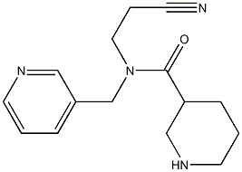 N-(2-cyanoethyl)-N-(pyridin-3-ylmethyl)piperidine-3-carboxamide Struktur