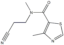 N-(2-cyanoethyl)-N,4-dimethyl-1,3-thiazole-5-carboxamide 化学構造式